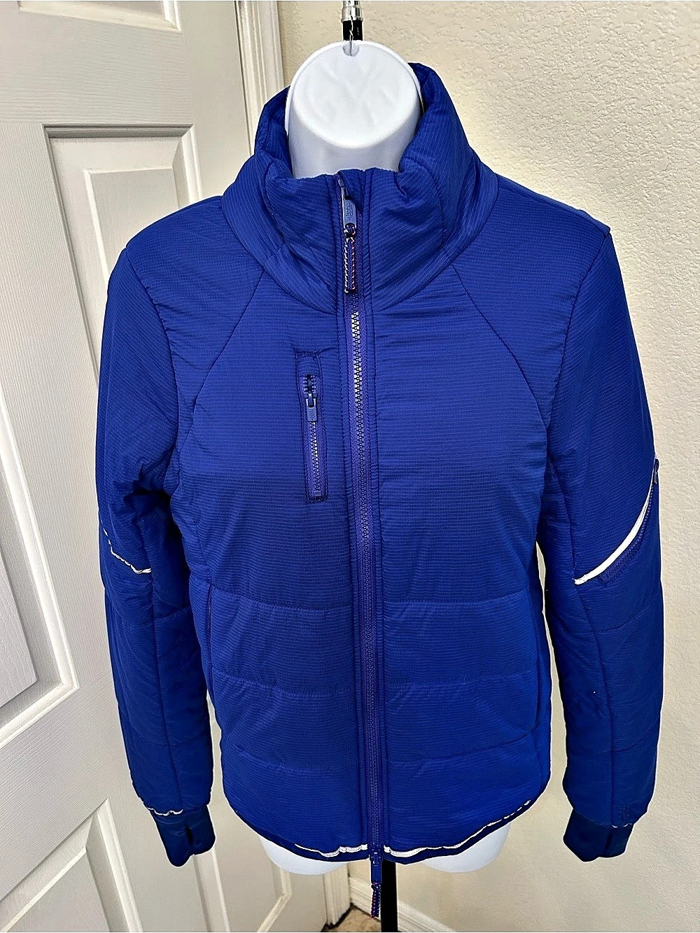 Free People Movement Blue Puffer Jacket With Hood